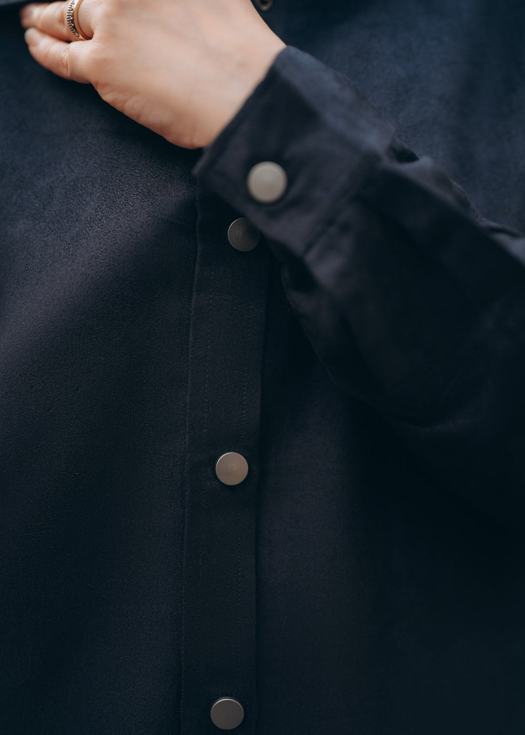 Modest Suede Shirt Dress