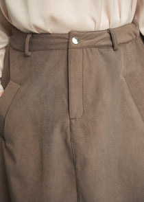 Vintage Suede Belted Skirt