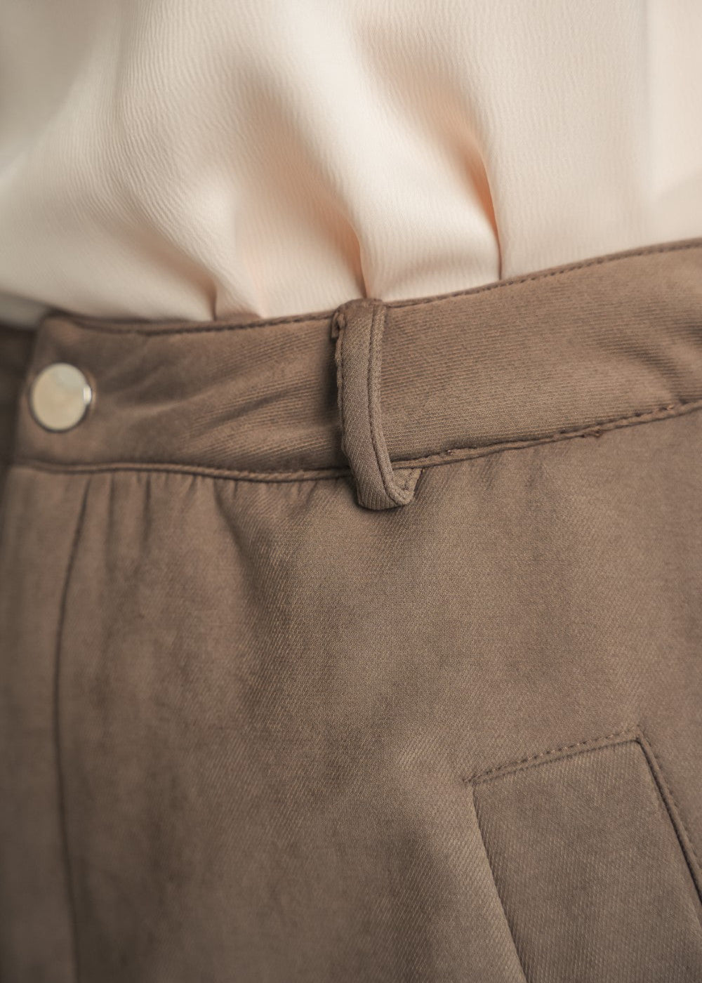 Vintage Suede Belted Skirt