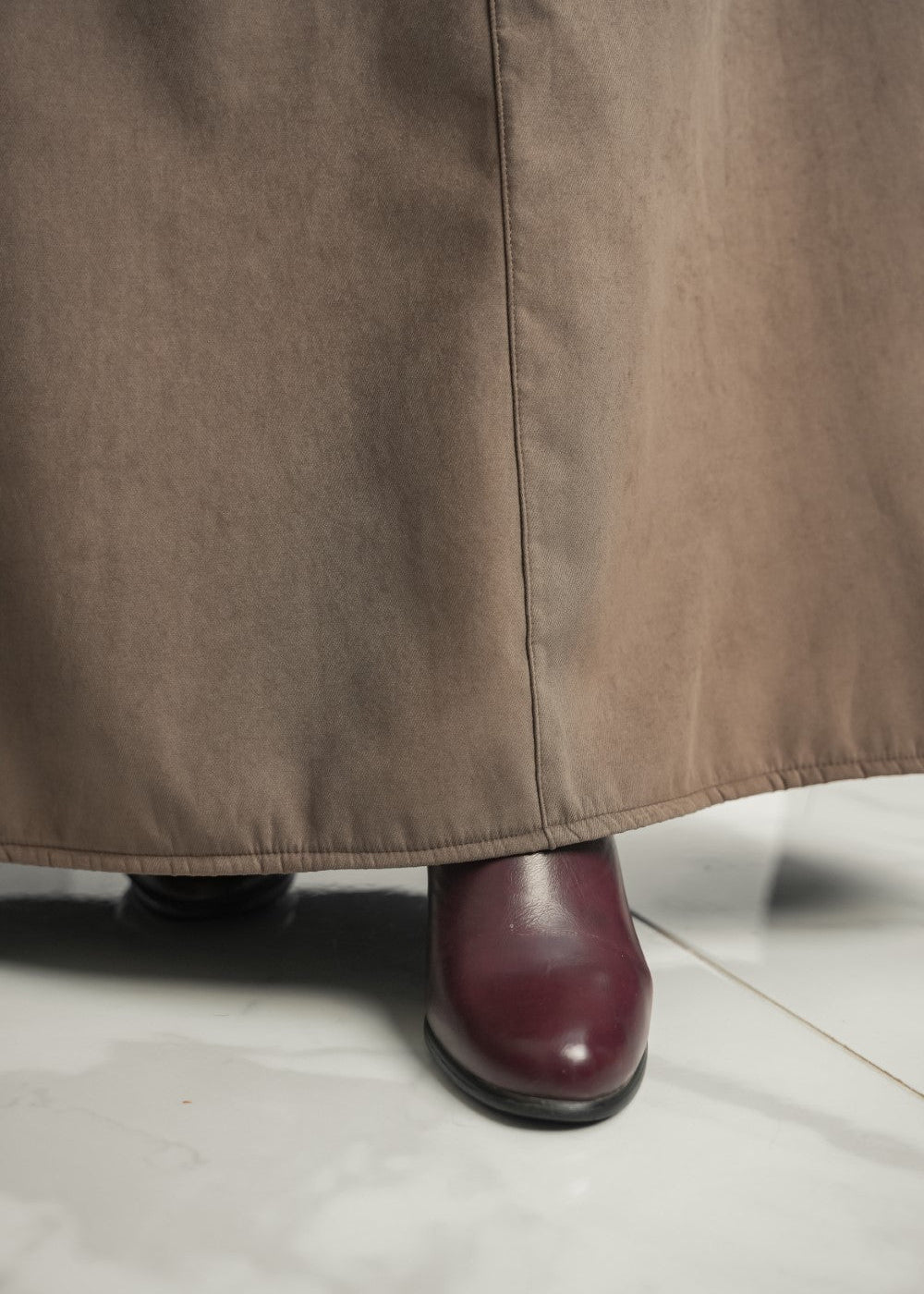 Vintage Suede Belted Skirt